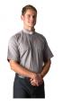  Grey Short Sleeve Tab Clergy/Deacon Shirts 
